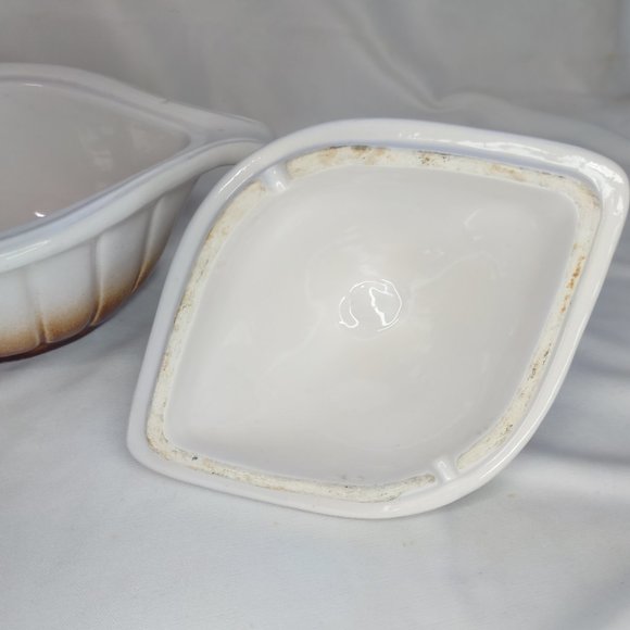 Vintage Haeger Pottery Soup Gravy Tureen Lidded Candy Nut Dish Handles Brown - Picture 5 of 11